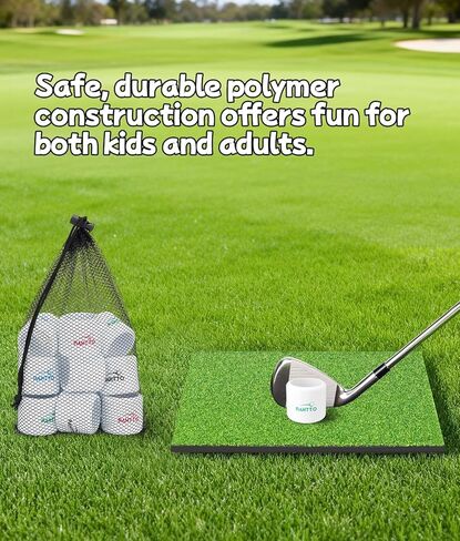 Practice Golf Balls 12 Pack – Realistic Feel and Lightweight, Limited Flight Golf Training Balls for Full Swing & Backyard Training, Essential Golf Aid for Beginners & Beyond, Outdoor Use in Saudi Arabia