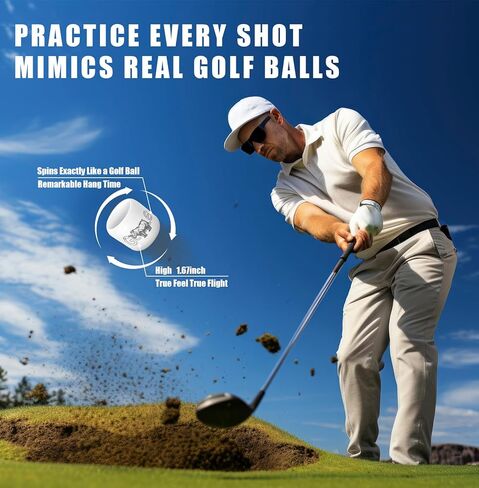 ممارسة كرات الجولف 12 حزمة، شعور واقعي وكرات ممارسة الجولف المحدودة للطيران، ممارسة كرات الجولف للفناء الخلفي، التدريب على التأرجح، تدريب كرات الجولف للاستخدام الداخلي أو الخارجي in Kuwait