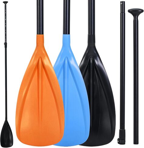 BBTO 3 Pack Sup Paddle 3 Pieces Adjustable Aluminium Stand-up Sup Paddle with Glass Fiber Blade Adjustable Aluminum Alloy Shaft 65" - 85" for Surfing Floating Water Sport in Saudi Arabia
