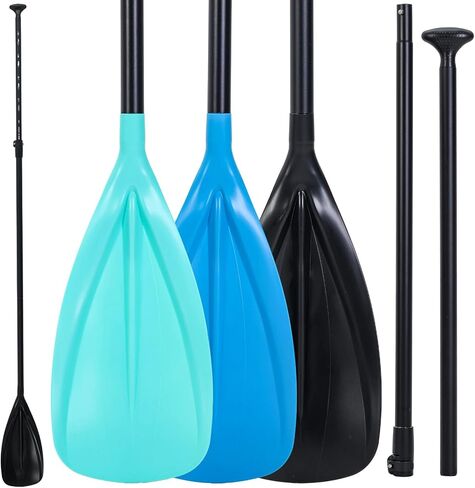 BBTO 3 Pack Sup Paddle 3 Pieces Adjustable Aluminium Stand-up Sup Paddle with Glass Fiber Blade Adjustable Aluminum Alloy Shaft 65" - 85" for Surfing Floating Water Sport in Saudi Arabia