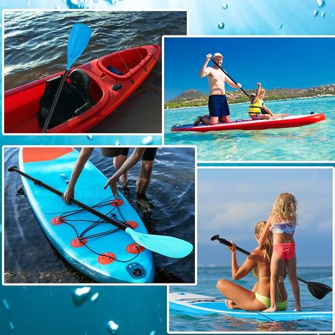 BBTO 3 Pack Sup Paddle 3 Pieces Adjustable Aluminium Stand-up Sup Paddle with Glass Fiber Blade Adjustable Aluminum Alloy Shaft 65" - 85" for Surfing Floating Water Sport in Saudi Arabia
