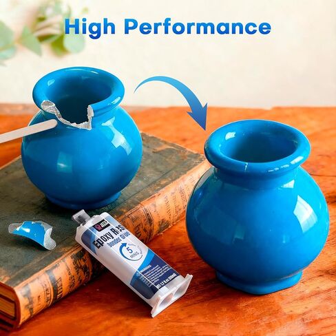 صمغ إيبوكسي لمدة 5 دقائق من Let's RESIN، 3.4 أونصة، لاصق شفاف عالي القوة مكون من جزأين إيبوكسي مع أدوات خلط، غراء راتنج مقاوم للماء سريع المعالجة للخشب والسيراميك والبلاستيك والزجاج والمعادن والإصلاح in Saudi Arabia