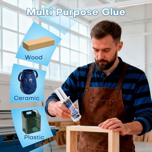 صمغ إيبوكسي لمدة 5 دقائق من Let's RESIN، 3.4 أونصة، لاصق شفاف عالي القوة مكون من جزأين إيبوكسي مع أدوات خلط، غراء راتنج مقاوم للماء سريع المعالجة للخشب والسيراميك والبلاستيك والزجاج والمعادن والإصلاح in Saudi Arabia