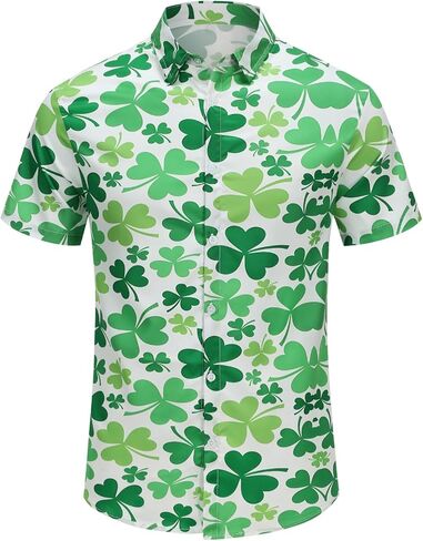 LMYOVE Hawaiian Shirts for Men Summer Casual Floral Printed Aloha Shirt Short Sleeve Button Down Shirt Beach Top in Kuwait