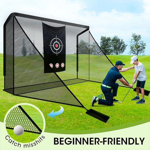 Golf Cage Net with Simulator Impact Screen Heavy Steel Frame with 2 Net Side Barriers HD Blank Impact Screen and Target Cloth Golf Simulators Enclosure for Home Indoor Outdoor in Saudi Arabia