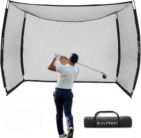Mobile Golf Simulator Net – 10ft Compact Practice Net with Steel Frame & Impact Screen – Indoor & Outdoor Golf Training for Backyard, Garage & Home Sim Setup in Kuwait