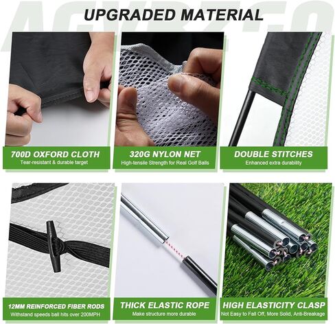 10x7FT Golf Net with Tri-Turf Mat, Indoor Outdoor Golf Hitting Net for Backyard Driving Chipping Training Swing, Ideal Golf Gifts for Men, Dad, Golfer in Saudi Arabia