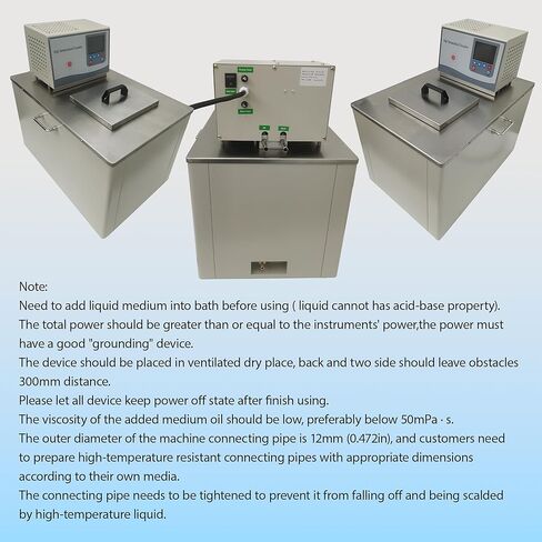 High Temp Circulator Oil/Water Bath, 50L 220V 4.6KW Thermostatic Oil Circulator with Precise Temperature Control & Dual Circulation System, Room Temp 300°C for Lab Reactor, Evaporator in Kuwait
