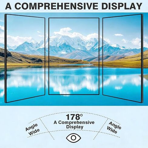 Ultra-Thin Full HD 1080P IPS Digital LCD Advertising Display, Wall-Mounted Commercial Signage Player USB HDMI Port, Remote Publishing, Smart Split Screen NonTouchable-32 in Kuwait