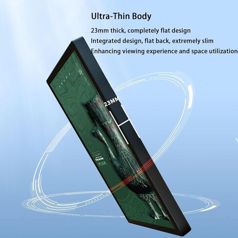 مشغل إعلانات تجاري رقمي فائق النحافة عالي الدقة، شاشة عرض LCD IPS بدقة 1080 بكسل مع اتصال WiFi وUSB وHDMI، يدعم تشغيل حلقة صور الفيديو، شاشة مقسمة ذكية غير قابلة للمس - 21.5 بوصة in Kuwait