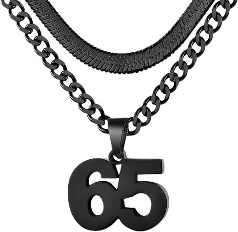 Number Necklace, Layered Necklace for Men Boys Kids, Number Necklace for Boy Athlete, 18+20 In Stainless Steels Chain for Men With Number Pendant, Basketball Football Baseball Number Necklaces for Boys in Kuwait