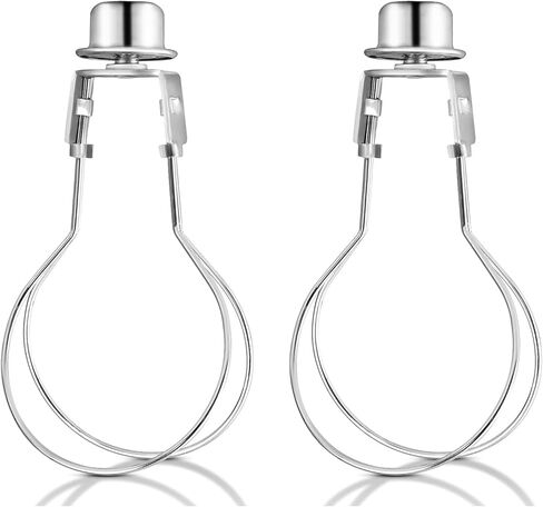 2 Pack E26 Lamp Shade Adapters, E26 Clip on Lampshade Holders, Light Cover Light Bulb Clip Adapter, With Finials Caps, For E26 Lighting Bulb, DIY Accessories Sockets Parts(Bronze, Pack 2) in Saudi Arabia