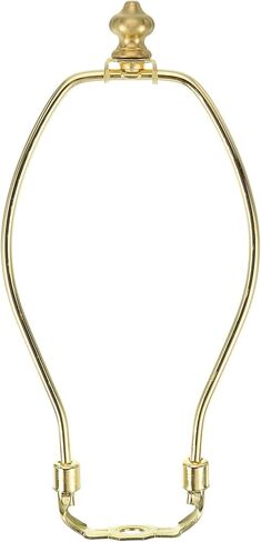 PATIKIL 8 Inch Lamp Harp Kit with 1 Inch Height Solid Brass Finial, 1 Set Heavy Duty Bracket with Standard Saddle & Finial Detachable Shade Holder for Table Floor Lamps, Gold in Saudi Arabia