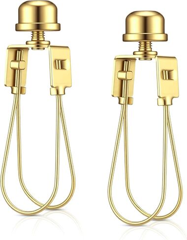 Honoson 2 Pack Gold Lamp Shade Light Bulb Clip Adapter Metal Lampshade Holder Includes Finial and Lampshade Levellers for Replacement Repair DIY Lamp Projects in Saudi Arabia