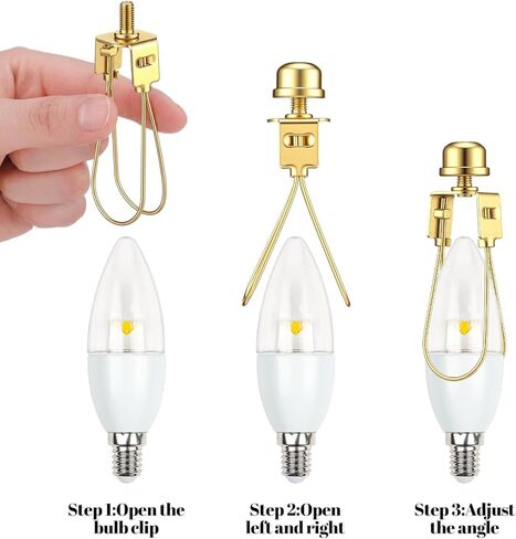Honoson 2 Pack Gold Lamp Shade Light Bulb Clip Adapter Metal Lampshade Holder Includes Finial and Lampshade Levellers for Replacement Repair DIY Lamp Projects in Saudi Arabia