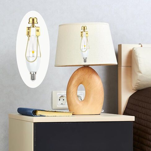 Honoson 2 Pack Gold Lamp Shade Light Bulb Clip Adapter Metal Lampshade Holder Includes Finial and Lampshade Levellers for Replacement Repair DIY Lamp Projects in Saudi Arabia