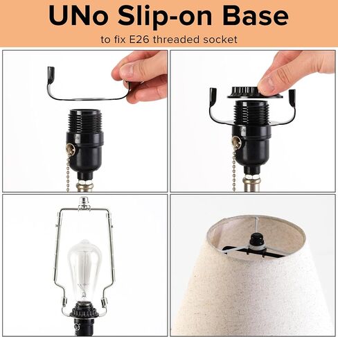 طقم قيثارة المصباح GO&SO، حامل غطاء مصباح قابل للتعديل 7 8 9 10 بوصة لمصباح الطاولة، أجزاء الأجهزة متضمنة 3/8 سرج قياسي، محول قاعدة إضاءة E26 UNO Fitter، ملحقات دعامة المصباح، نيكل، عبوتان in Kuwait