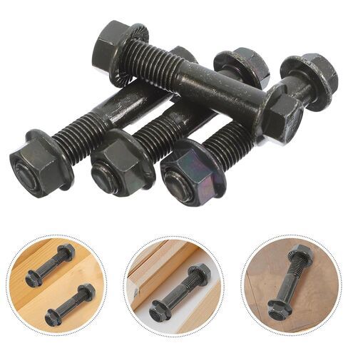 Ciieeo 4 قطع M10x80 مسامير ملولبة مزدوجة الأطراف من الفولاذ الكربوني المؤكسد الأسود قضبان برغي مزدوجة الأطراف لتجميع الآلات الخارجية والتثبيت الصناعي in Saudi Arabia