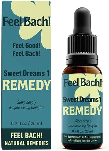 Feel Bach! Sweet Dreams #2 Remedy - Natural Homeopathic Flower Essences for Restful Sleep & Emotional Tension - Reduces Fatigue Vegan, Gluten & Sugar-Free, Non-Habit Forming, 20ml (0.7 fl oz) in Saudi Arabia