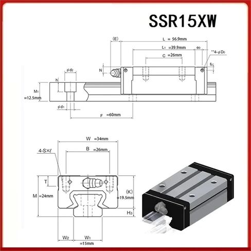 منزلق الدليل الخطي SSR15XW SSR15XWUU SSR15XWSS SSR15XW1UU SSR15XW1SS GK محمل النقل in Kuwait