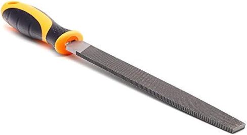 FINDER Bastard Cut Mill File, 8 Inch Flat Hand File with High Carbon Hardened Steel, Ergonomic Grip, Plastic Handle, Ideal for Wood, Metal, Plastic in Kuwait