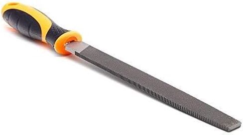 FINDER Bastard Cut Mill File, 8 Inch Flat Hand File with High Carbon Hardened Steel, Ergonomic Grip, Plastic Handle, Ideal for Wood, Metal, Plastic in Kuwait