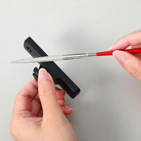 10 Pcs Mini Steel Needle File, Multi-styles Diamond File Portable Round, Flat and Triangular Model Files Tool for Making Carving Jewelry Wood Glass Stone DIY Handmade Crafts, Red in Kuwait