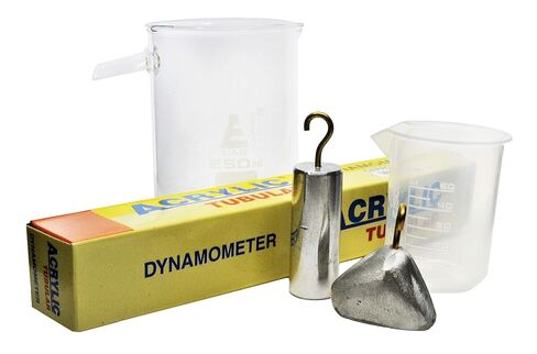 EISCO Archimedes Principle Kit - Water Displacement Contains 2 Metal Solids, Beaker, Newton Meter and Vessel- Eisco Labs in Kuwait