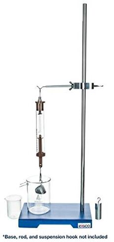 EISCO Archimedes Principle Kit - Water Displacement Contains 2 Metal Solids, Beaker, Newton Meter and Vessel- Eisco Labs in Kuwait