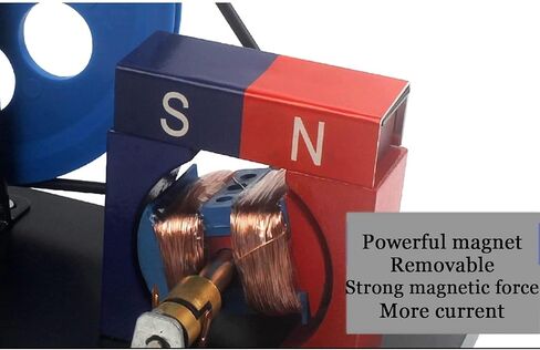 VERIMP Hand-Crank AC and DC Generator Model Physics Faraday Hand-Crank Generator Electromagnetic Electricity Generation Teaching Instrument Hand Cranked AC and DC Generators Wooden Bottom Plate in Kuwait