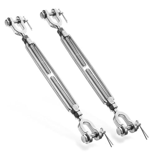 2 Pcs Turnbuckles, Closed Body Jaw and Jaw Turnbuckles Stainless Steel Turnbuckle 3/8 M10 304 Heavy Duty Turnbuckle, 3200lbs Working Load Limit-Turnbuckles for Cables Wire Tensioning, Shade Sail in Kuwait