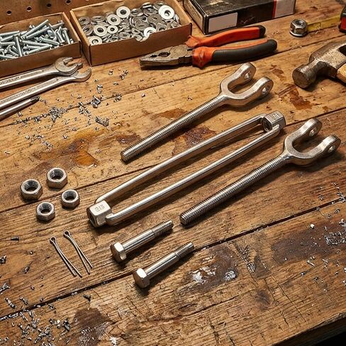 2 Pcs Turnbuckles, Closed Body Jaw and Jaw Turnbuckles Stainless Steel Turnbuckle 3/8 M10 304 Heavy Duty Turnbuckle, 3200lbs Working Load Limit-Turnbuckles for Cables Wire Tensioning, Shade Sail in Kuwait