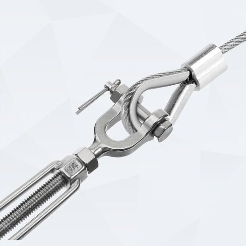 2 Pcs Turnbuckles, Closed Body Jaw and Jaw Turnbuckles Stainless Steel Turnbuckle 3/8 M10 304 Heavy Duty Turnbuckle, 3200lbs Working Load Limit-Turnbuckles for Cables Wire Tensioning, Shade Sail in Kuwait