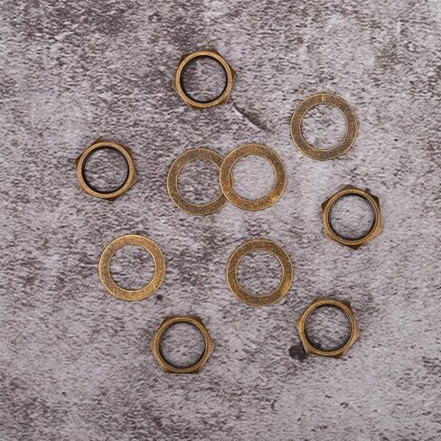 5 Set of Guitar Jack Nut and Washer, Alloy Thread 3/8"-32u Input Output Jack Nut and Washers Replacement Parts for Electric Guitar Bass Sockets (Bronze) in Saudi Arabia