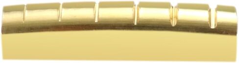 Metallor 6 String Brass Guitar Nut Pre-Slotted Top Nut 43mm x 9mm x 6mm Compatible with Les Paul LP SG Style Electric Guitar or Acoustic Guitar Parts Replacement Gold. in Saudi Arabia