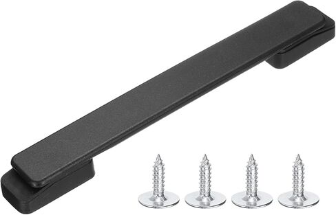 PATIKIL 8.66 Inch Luggage Handle Replacement, Plastic Pull Handle Grip with 4 Screws for Luggage Toolbox Storage Box Case Repair - 5Pcs (Black) in Kuwait