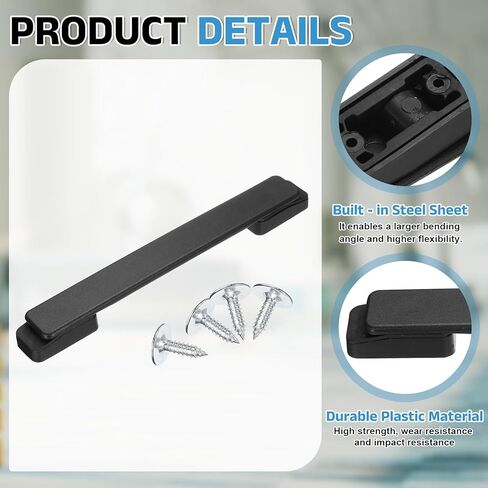 PATIKIL 8.66 Inch Luggage Handle Replacement, Plastic Pull Handle Grip with 4 Screws for Luggage Toolbox Storage Box Case Repair - 5Pcs (Black) in Kuwait