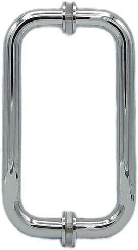 SHS Tubular 8″ Length Back-to-Back Pull Handle, for Shower Door Replacement. for Commercial and Residential Glass Shower Doors 3/8 Inch to 1/2 Inch Thick. Solid Brass Tubing. Heavy Duty with washers in Kuwait