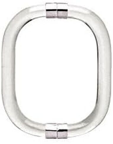 CRL 8" Smooth Style Acrylic Back-to-Back Shower Door Pull Handle with Chrome Rings in Kuwait