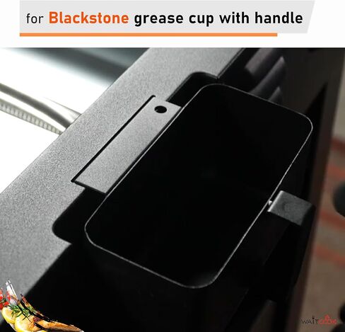Rear Grease Cup with Handle for Blackstone Griddle,for Blackstone Griddle Drip Cup Replacement,Rear Grease Catcher with Black Powder-Coat in Saudi Arabia