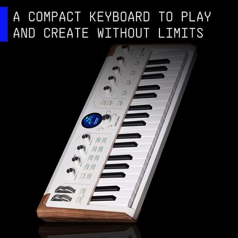 Arturia AstroLab 37-Key، لوحة مفاتيح رفيعة حساسة للسرعة مع لمسة لاحقة، واجهة مبسطة وبديهية، USBC/USB (أبيض) in Saudi Arabia