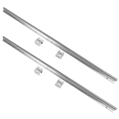 عمود السكك الحديدية الخطية SBR16 1000 مم عالي الدقة مطلي بالكروم عمود السكك الحديدية المنزلقة مع كتل تحمل SBR16UU لآلات CNC والطابعات ثلاثية الأبعاد وسبائك الألومنيوم المصنوعة من الفولاذ عالي الكربون in Kuwait