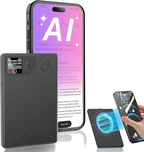 مسجل صوت AI ، التحكم في التطبيق ، نسخ وتلخيص بواسطة ChatGPT ، دعم 107 لغة ، ذاكرة 64 جيجابايت ، مسجل الصوت الرقمي للمحاضرات والاجتماعات والمكالمات in Kuwait