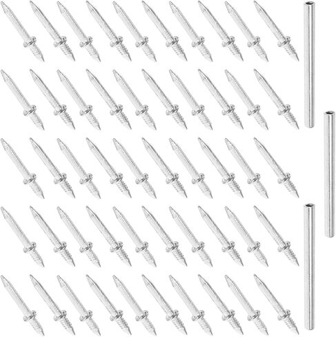 303pcs Double Head Nails with Installation Sleeve Tool, Invisible Seamless Baseboard and Door Trim Nails for Acoustic Panels and Furniture Fixing, Threaded Security Screws for Home in Saudi Arabia