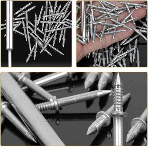 100pcs Double Headed Skirting Nails with Nail Sleeve Tool Seamless Double Ended for Wood and Wall Household Invisible Baseboard Fasteners in Saudi Arabia