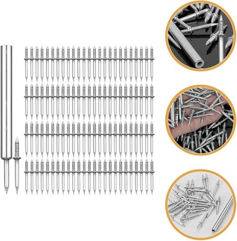 100pcs Double Headed Skirting Nails with Nail Sleeve Tool Seamless Double Ended for Wood and Wall Household Invisible Baseboard Fasteners in Saudi Arabia