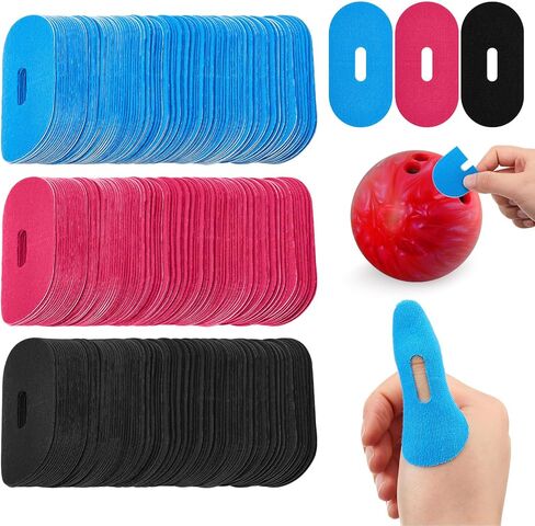 300 Pcs Bowling Thumb Tape with Breathing Holes, Pre Cut Sweat Absorbing & Protective Sports Tape for Men Women, Includes Plastic Storage Box in Saudi Arabia