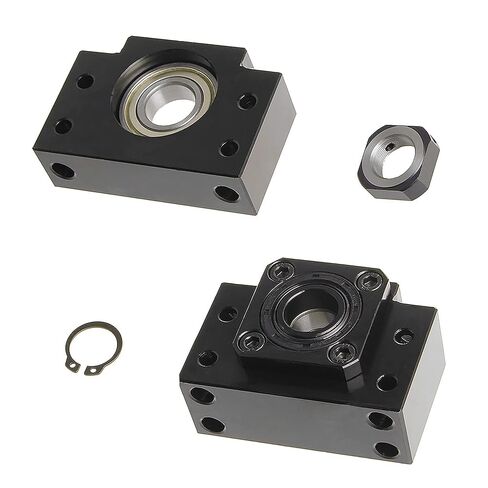 CNCYEAH BK12 BF12 مجموعة واحدة من المسمار الكروي العائم الثابت لنهاية SFU1605 يدعم حوامل المحامل لأجزاء ماكينة CNC in Kuwait