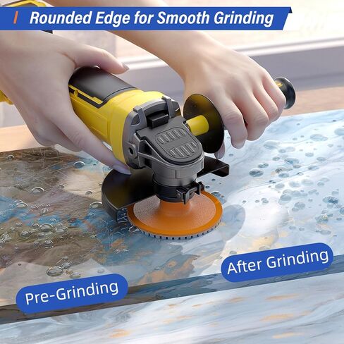 منصات تلميع ماسية BURMONG مقاس 4 بوصات لمطحنة الزوايا، 5/8 بوصة - 11 UNC من الحجر الرطب/الجاف وأقراص تلميع الخرسانة للجرانيت والرخام والبلاط والكوارتز والسيراميك (3 عبوات) in Kuwait