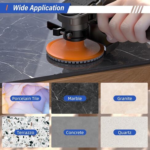 منصات تلميع ماسية BURMONG مقاس 4 بوصات لمطحنة الزوايا، 5/8 بوصة - 11 UNC من الحجر الرطب/الجاف وأقراص تلميع الخرسانة للجرانيت والرخام والبلاط والكوارتز والسيراميك (3 عبوات) in Kuwait